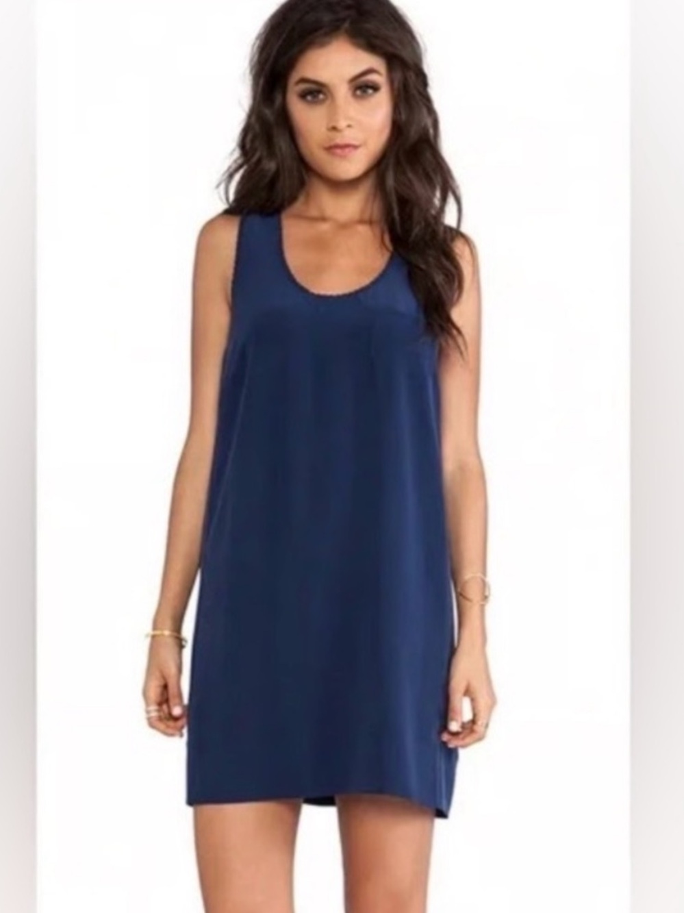 Theory Navy Blue Sleeveless Shift Dress 2